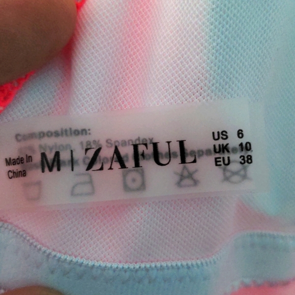 Zaful Hot Pink Low Cut One Piece Swimsuit - Picture 3 of 3